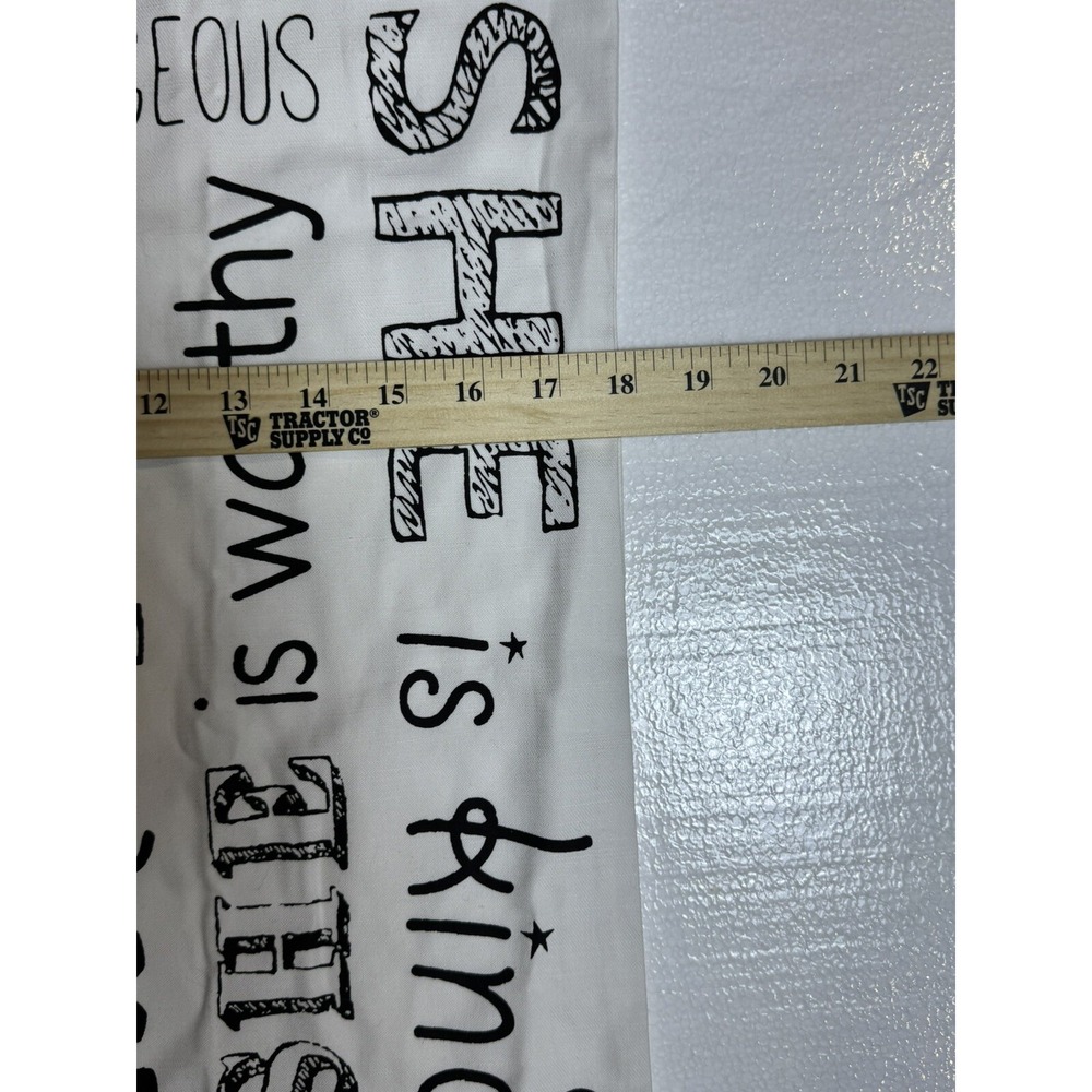 She Is Loved Pillow Case‎ White With Affirmations - Picture 5 of 7